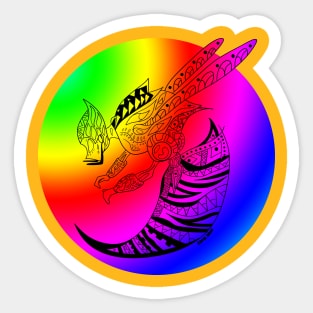 killer bee in hornet pride ecopop art Sticker